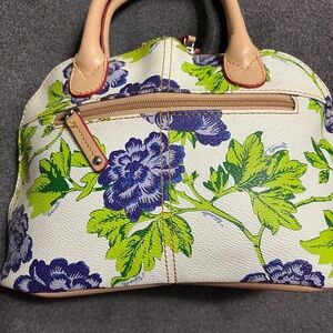 Tignanello Handbag with Green and Purple Accents